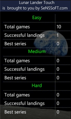 Скриншот приложения Lunar Lander Touch - №4