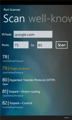 Скриншот приложения Port Scanner - №3