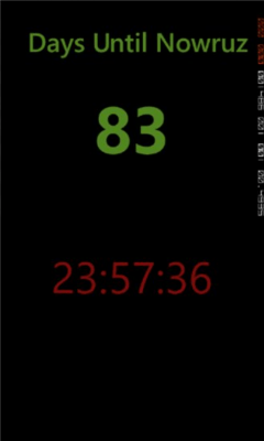 Скриншот приложения Nowruz Countdown - №1