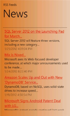 Скриншот приложения Visual Studio RSS - №2