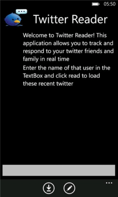 Скриншот приложения TwitterReader - №1