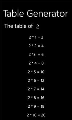 Скриншот приложения MathTableGenerator - №3