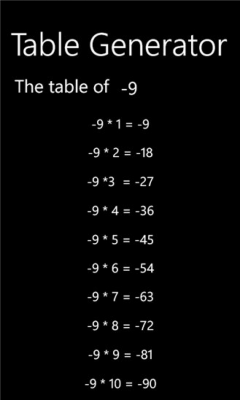 Скриншот приложения MathTableGenerator - №5