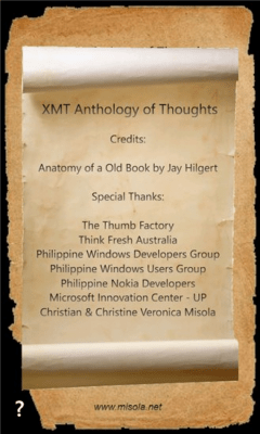 Скриншот приложения XMT Anthology of Thoughts - №4