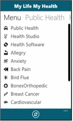 Скриншот приложения My Life My Health - №1