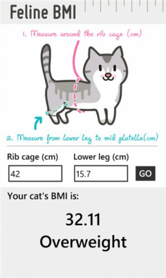 Скриншот приложения Feline BMI - №3