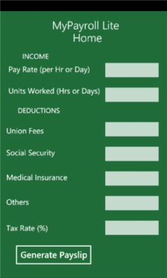 Скриншот приложения MyPayroll Lite - №1