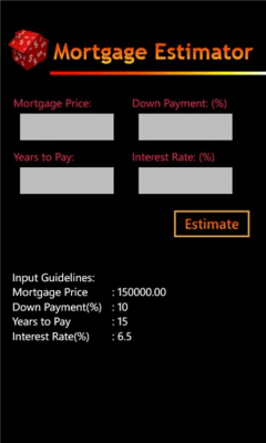 Скриншот приложения Mortgage Estimator - №1