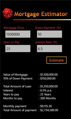 Скриншот приложения Mortgage Estimator - №2