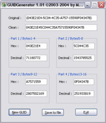 Скриншот приложения GUIDGenerator - №1