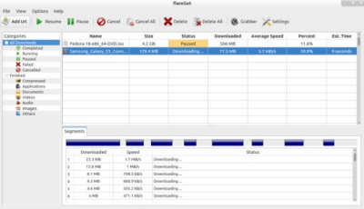 Скриншот приложения FlareGet - №4