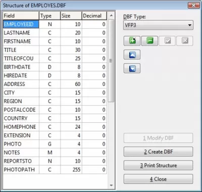 Скриншот приложения Free DBF Viewer - №3
