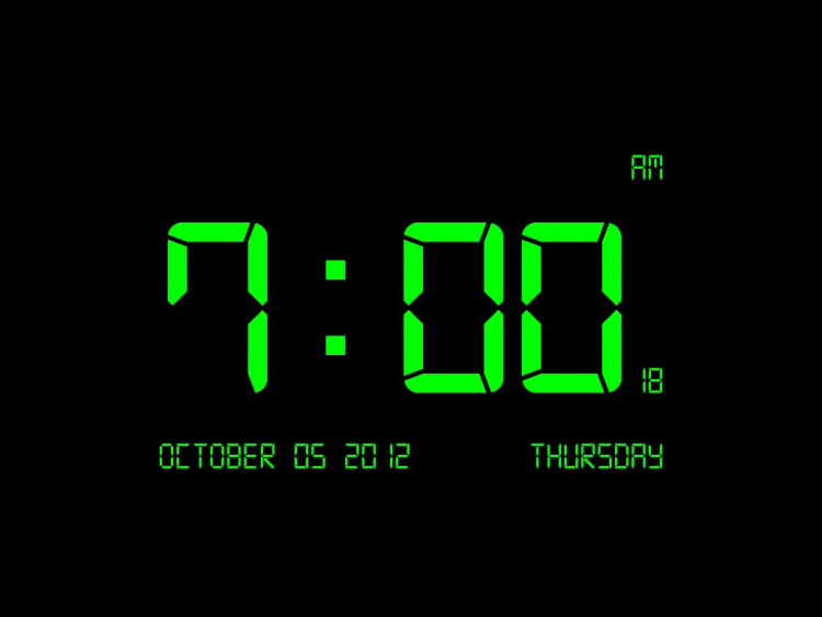 12 hour digital desktop clock