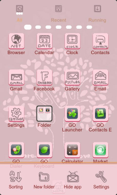 Скриншот приложения Lovetree Theme GO Launcher EX - №3