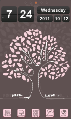Скриншот приложения Lovetree Theme GO Launcher EX - №6