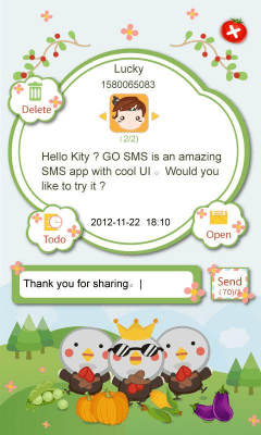 Скриншот приложения GO SMS Pro Thanksgiving Popup - №2