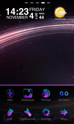 Скриншот приложения Starry Light Theme GO Launcher - №6