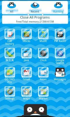 Скриншот приложения K-PENGUIN Theme GO Launcher EX - №1