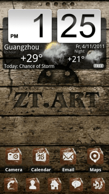 Скриншот приложения ZT Wood Theme GO Launcher EX - №5
