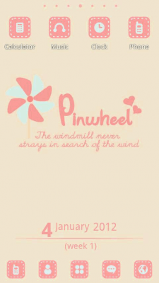 Скриншот приложения Pinwheel Theme GO Launcher EX - №5