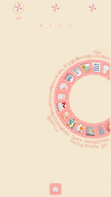 Скриншот приложения Pinwheel Theme GO Launcher EX - №7