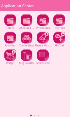 Скриншот приложения GO SMS Pro Pink simple Theme - №2