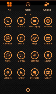 Скриншот приложения Z.Halo GO Launcher Ex Theme - №6