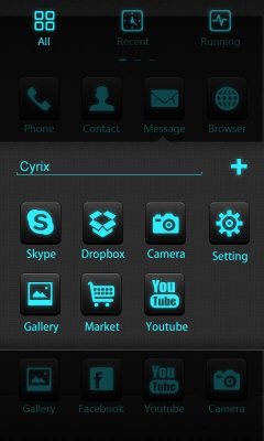 Скриншот приложения Cyrix GO LauncherEX Theme - №5