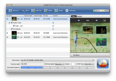 Скриншот приложения AnyMP4 DVD Creator for Mac - №1