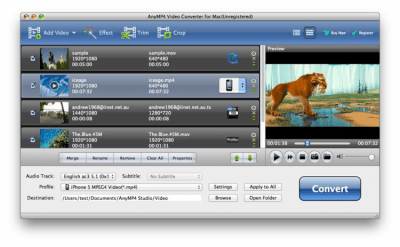 Скриншот приложения AnyMP4 Video Converter for Mac - №1