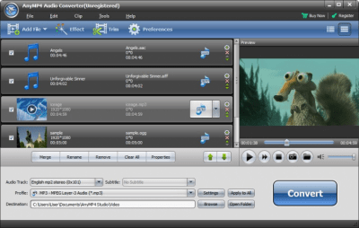 Скриншот приложения AnyMP4 Audio Converter - №1