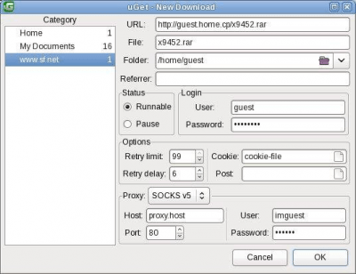 Скриншот приложения uGet - №3