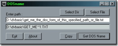 Скриншот приложения DOSname - №1