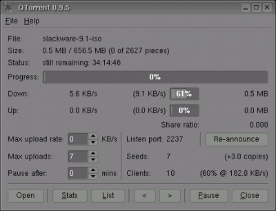 Скриншот приложения QTorrent - №3