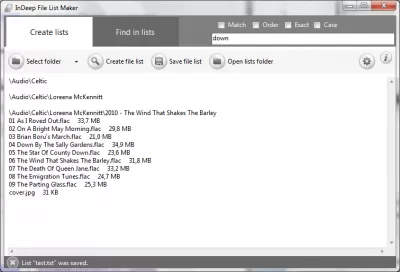 Скриншот приложения InDeep File List Maker - №2