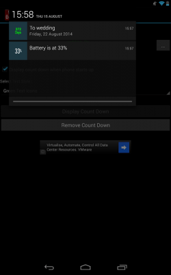 Скриншот приложения Countdown in Status Bar - №3