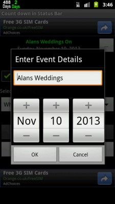 Скриншот приложения Countdown in Status Bar - №4