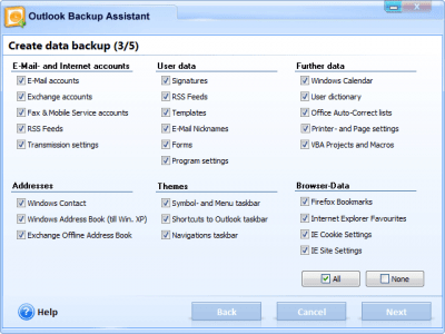 Скриншот приложения Outlook Backup Assistant - №2