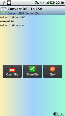 Скриншот приложения DBF в CSV - №4