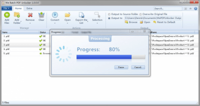 Скриншот приложения We Batch PDF Unlocker - №3