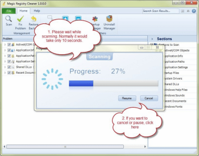 Скриншот приложения Magic Registry Cleaner - №3