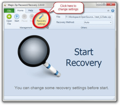 Скриншот приложения Magic Zip Password Recovery - №2