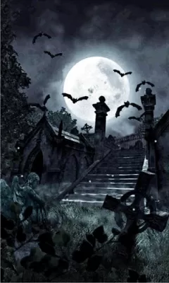 Скриншот приложения Готическое Кладбище Живые Обои - №3