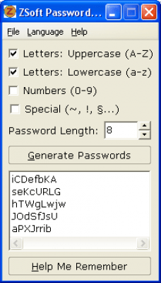 Скриншот приложения ZSoft Password Generator - №1