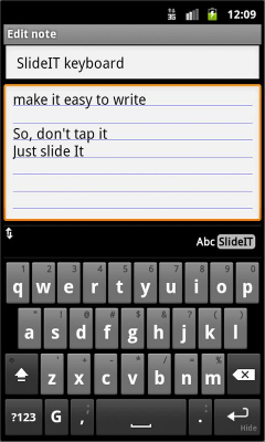 Скриншот приложения SlideIT Gingerbread Skin - №3