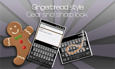 Скриншот приложения SlideIT Gingerbread Skin - №4