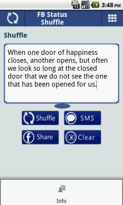 Скриншот приложения FB Status Shuffle - №1