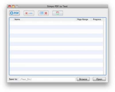 Скриншот приложения Simpo PDF to Text for Mac - №1