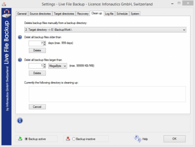 Скриншот приложения Live File Backup - №4