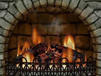 Скриншот приложения 3D Realistic Fireplace Screen Saver - №1